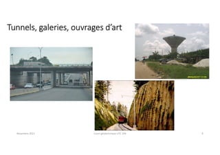 Tunnels, galeries, ouvrages d’art
Novembre 2021 Cours géotechnique UTC 104 9
 