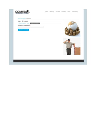 Courier management-system-screens