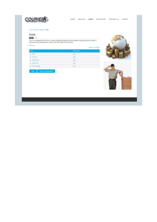 Courier management-system-screens