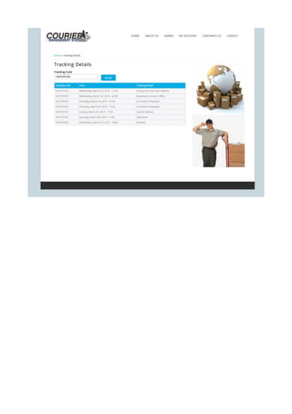 Courier management-system-screens