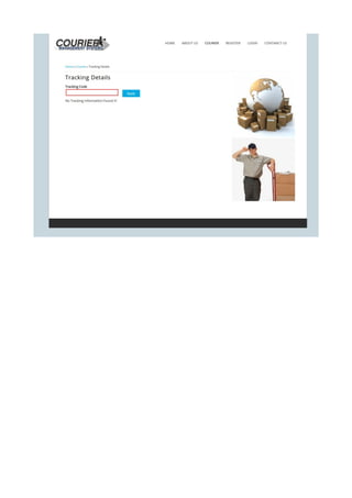 Courier management-system-screens