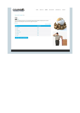 Courier management-system-screens