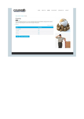 Courier management-system-screens