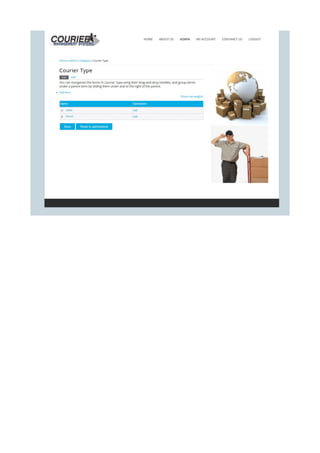 Courier management-system-screens