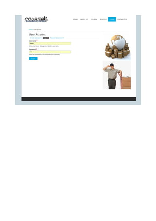 Courier management-system-screens