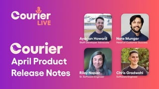 Courier Live: April Release Notes
 