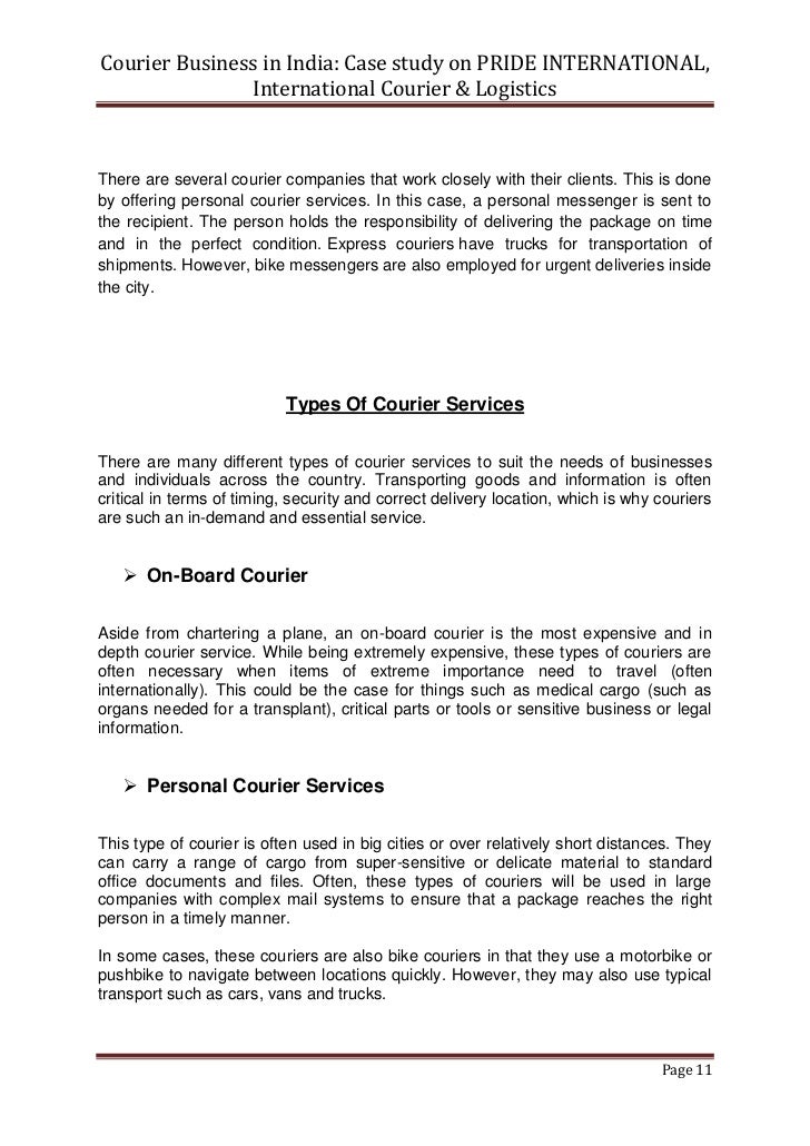 Delivery service business plan pdf
