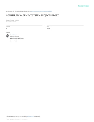 COURIER MANAGEMENT SYSTEM PROJECT REPORT. | PDF