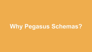 Why Pegasus Schemas?
 