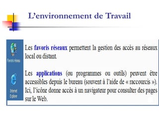 L’environnement de Travail
 