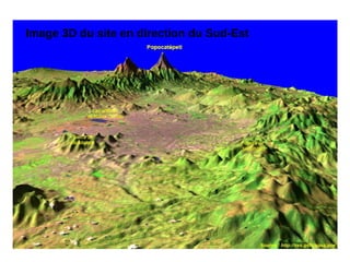 Image 3D du site en direction du Sud-Est
 