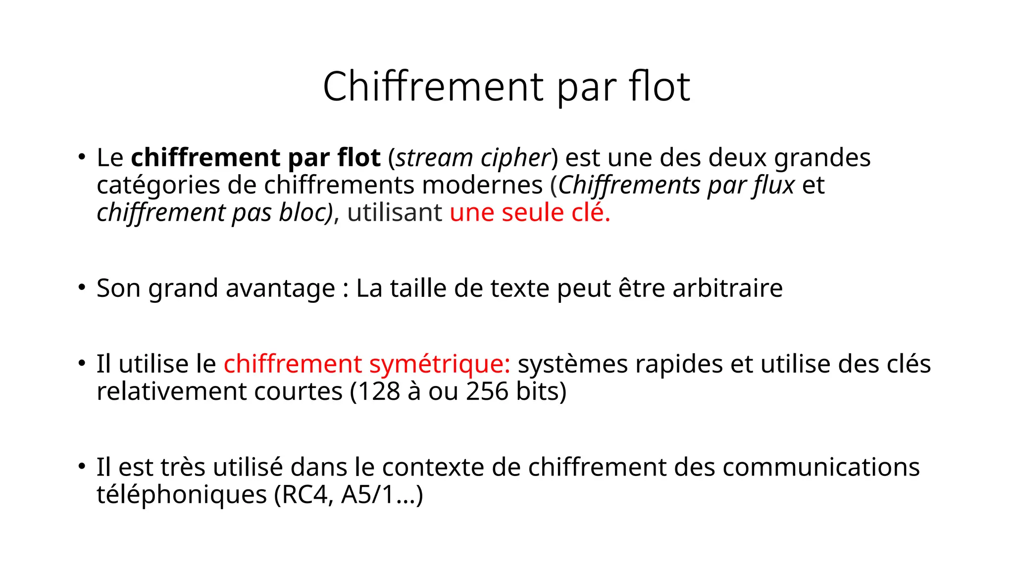 cours.pptx chiffrement par flot, introduction à la crypto | PPTX