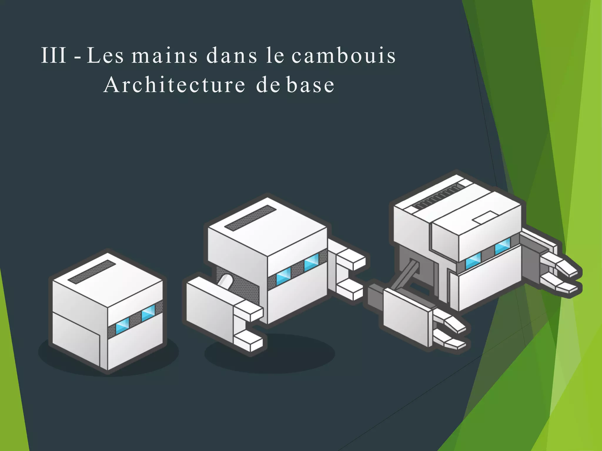 III - Les mains dans le cambouis
Architecture de base
 