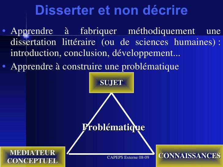 Aide philosophie dissertation plan