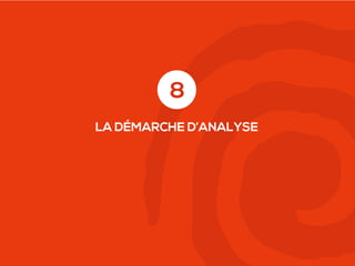 8
LA DÉMARCHE D’ANALYSE

 