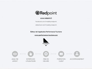 www.redpoint.fr
facebook.com/madebyredpoint
slideshare.net/madebyredpoint

Éditeur de l’application Performance Tourisme
w...
