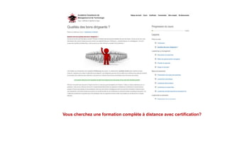 Vous cherchez une formation complète à distance avec certification?
 