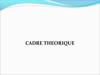 CADRE THEORIQUE
 