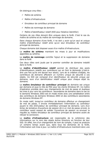 Cours Microsoft Windows 2003 Server 1ere Partie 6 Mars 2008
