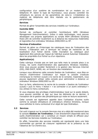 Cours Microsoft Windows 2003 Server 1ere Partie 6 Mars 2008