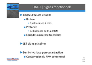 Occlusions vasculaires retiniennes