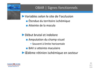 Occlusions vasculaires retiniennes