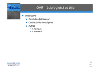 Occlusions vasculaires retiniennes