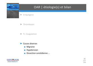 Occlusions vasculaires retiniennes