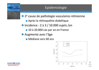 Occlusions vasculaires retiniennes