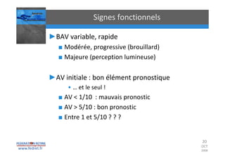 Occlusions vasculaires retiniennes