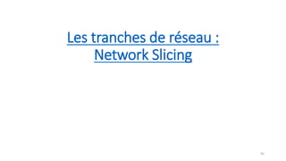 Les tranches de réseau :
Network Slicing
95
 