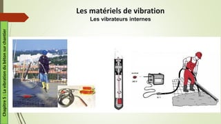 Les matériels de vibration
Les vibrateurs internes
Chapitre
5
:
La
vibration
du
béton
sur
chantier
 