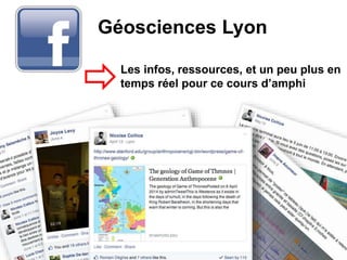 Géosciences Lyon
Les infos, ressources, et un peu plus en
temps réel pour ce cours d’amphi
 