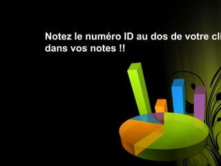 Notez le numéro ID au dos de votre cli
dans vos notes !!
 