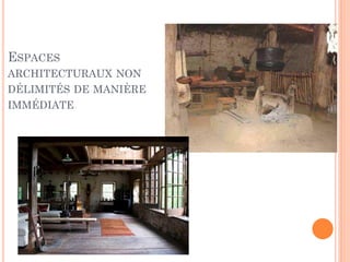 ESPACES
ARCHITECTURAUX NON
DÉLIMITÉS DE MANIÈRE
IMMÉDIATE
 