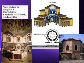 Powerpoint Templates
Page 14
Plan circulaire ou
octogonal à
déambulatoire
• Mausolée / sanctuaire,
puis baptistère
 