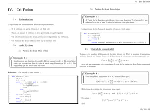 cours TRI selection insertion bublle sort | PDF