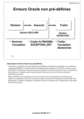 Pragma Sql Cours08 exceptions | PDF
