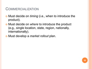 PurposeProfile the intented marketCurrent buying patternsExisting segmentsCustomers view of available productsAssess purchase intention and product positioningTrial and repeat purchaseBrand loyaltyRefine and improve the concept OverallSpecific features and attributes47