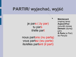 A) La construction  Je   parle   français SUJET VERBE COMPLEMENT 