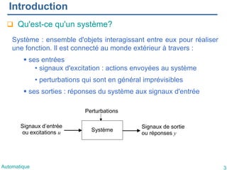 Cours1 Représentation des systèmes dynamiques continus LTI | PDF