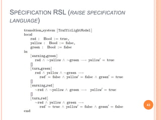 SPÉCIFICATION RSL (RAISE SPECIFICATION
LANGUAGE)
43
 