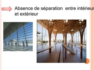 Absence de séparation entre intérieur
et extérieur
 
