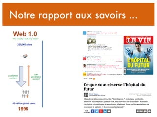 Notre rapport aux savoirs …
 