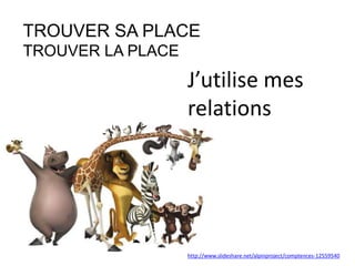 TROUVER SA PLACE
RAPPEL
LA CHANCE C’EST UNE RENCONTRE
 