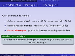 Moteurs électriques contre moteurs thermiques   Grandeurs physiques et performances


 Le rendement η : Electrique 1 — The...