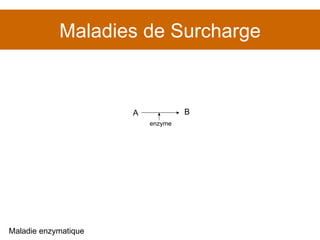 Maladies de Surcharge Maladie enzymatique A B enzyme 