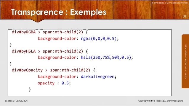 Le Langage CSS