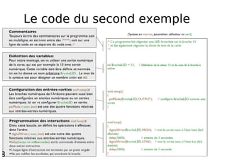 Le code du second exemple
 