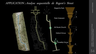 54
APPLICATION ; Analyse sequentielle de Regent’s Street
2020/2021
M.BLIBLI
COURS
4
-Architecture
Urbaine/Urban
Design
-
Méthodes
et
outils
d'analyse
urbaine
 